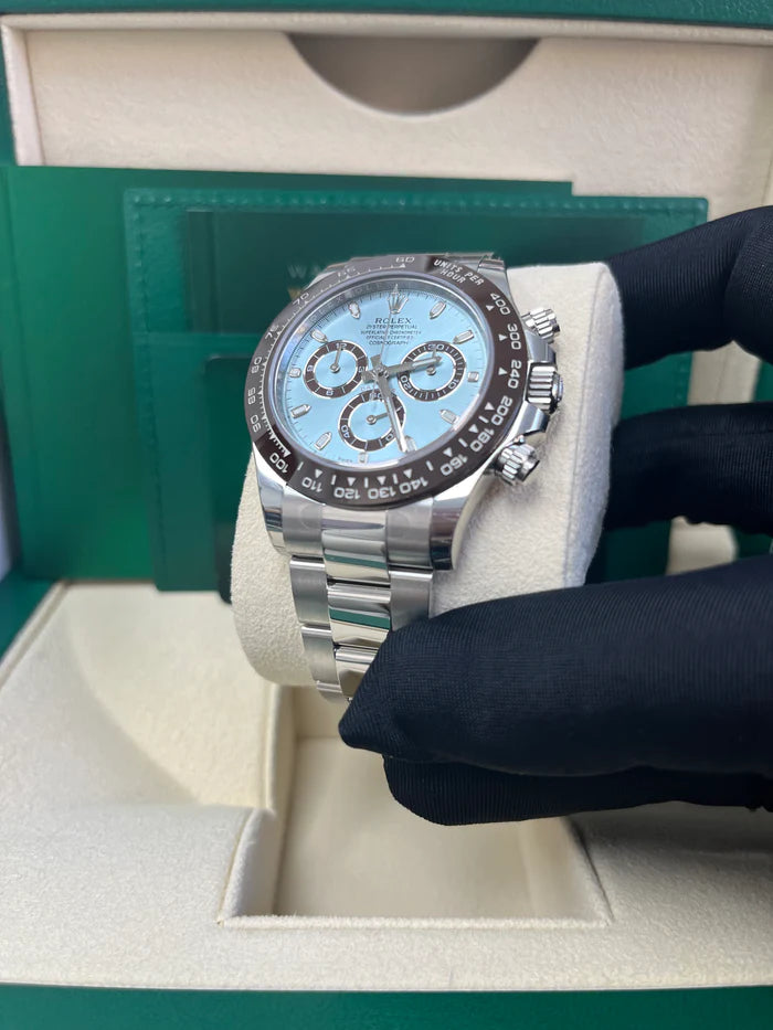 Rolex 950 Platinum Cosmograph Daytona 40 Watch - Ice Blue Index Dial (Ref # 116506)