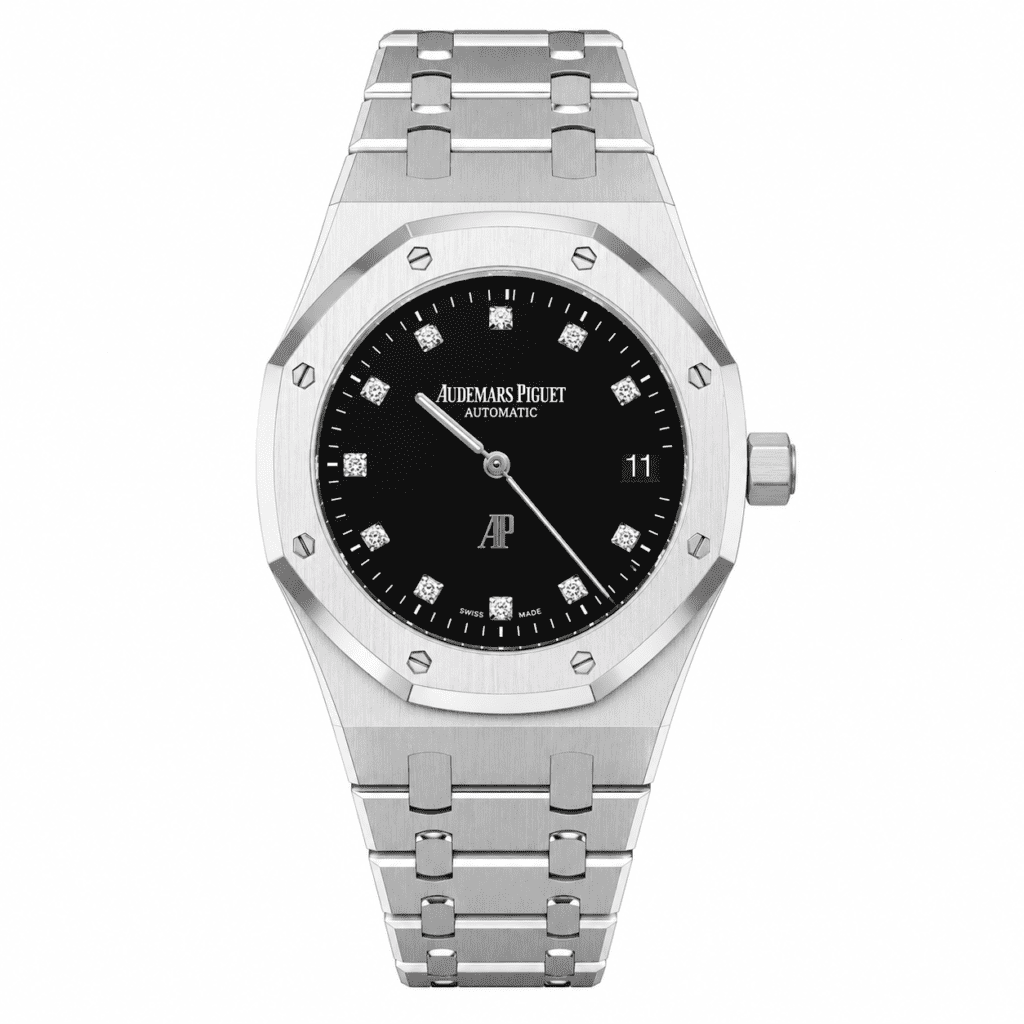 Audemars Piguet Royal Oak Jumbo Extra-Thin Platinum 39mm Black Diamond Dial 15206PT