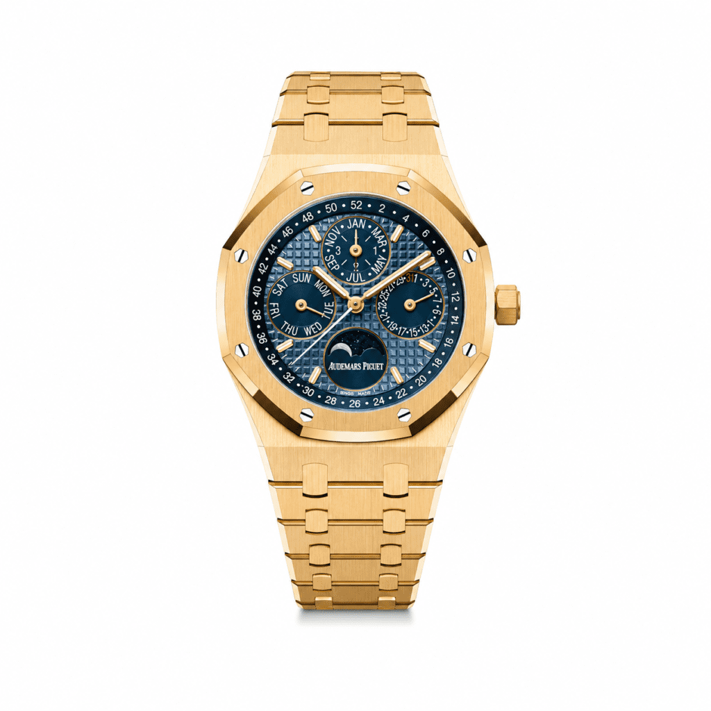 Audemars Piguet Royal Oak Perpetual Calendar 26574OR Rose Gold Blue Dial
