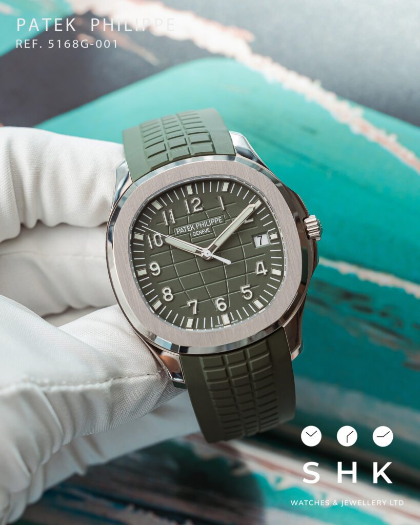 Patek Philippe Aquanaut 5168G-010 ‘Jumbo’ White Gold Khaki Green