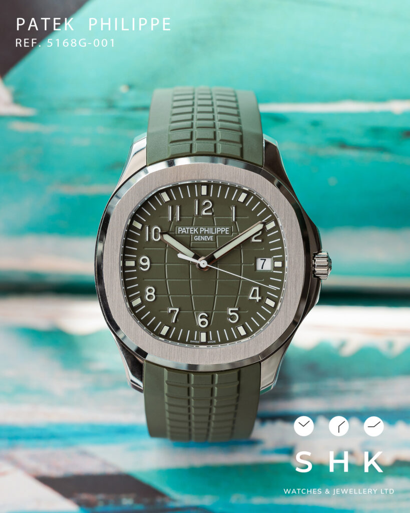 Patek Philippe Aquanaut 5168G-010 ‘Jumbo’ White Gold Khaki Green