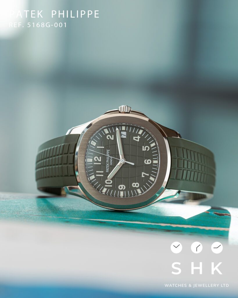 Patek Philippe Aquanaut 5168G-010 ‘Jumbo’ White Gold Khaki Green