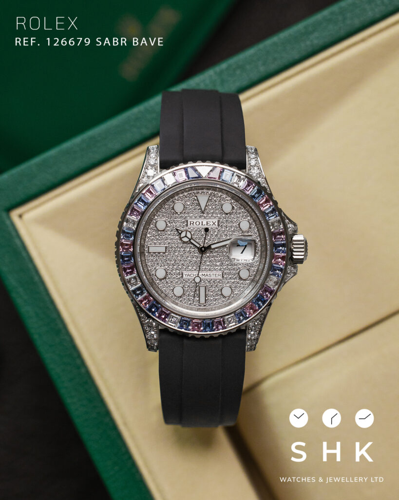 Rolex Yacht-Master 126679SABR White gold Diamond paved
