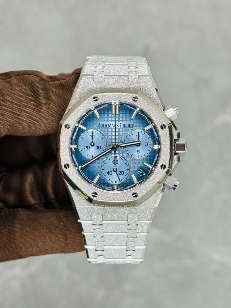 Audemars Piguet Royal Oak 26240BC Chronograph Frosted White Gold Ice Blue Dial
