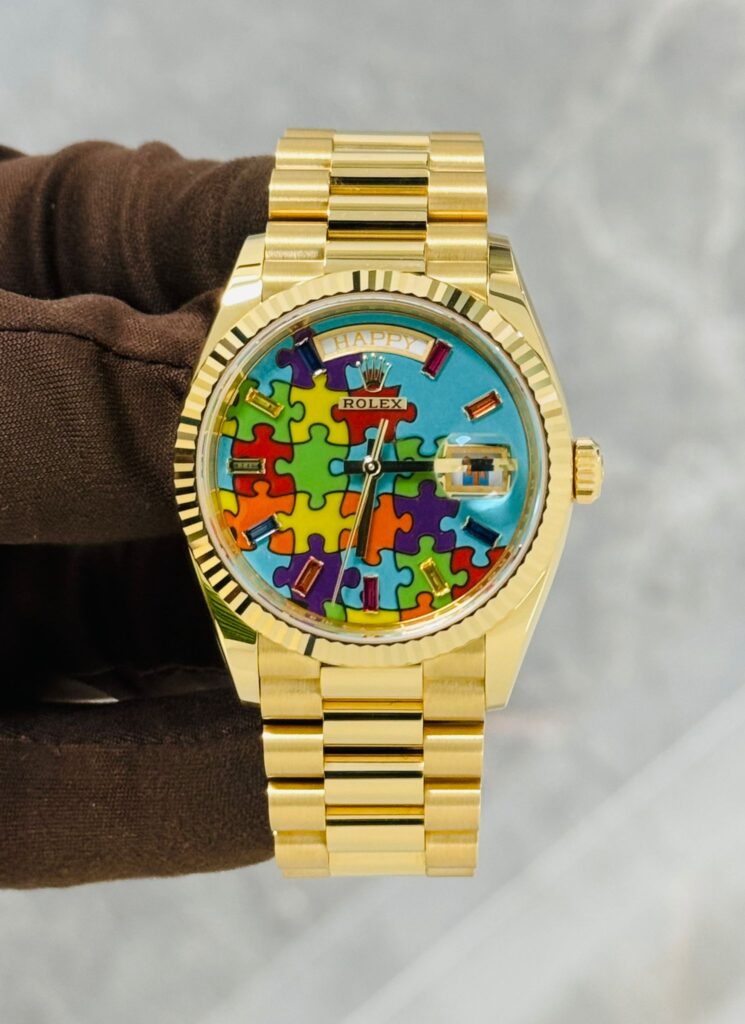 Rolex Day-Date 36 128238 ‘Emoji Puzzle’ Yellow Gold