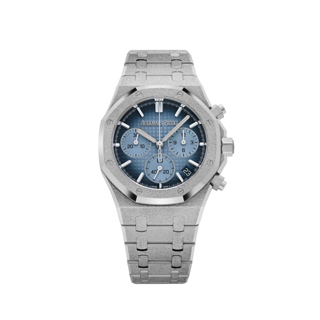Audemars Piguet Royal Oak 26240BC Chronograph Frosted White Gold Ice Blue Dial