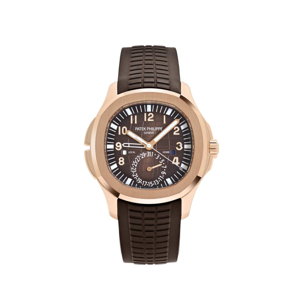 Patek Philippe Aquanaut 5164R-001 Travel Time Rose Gold Brown Dial
