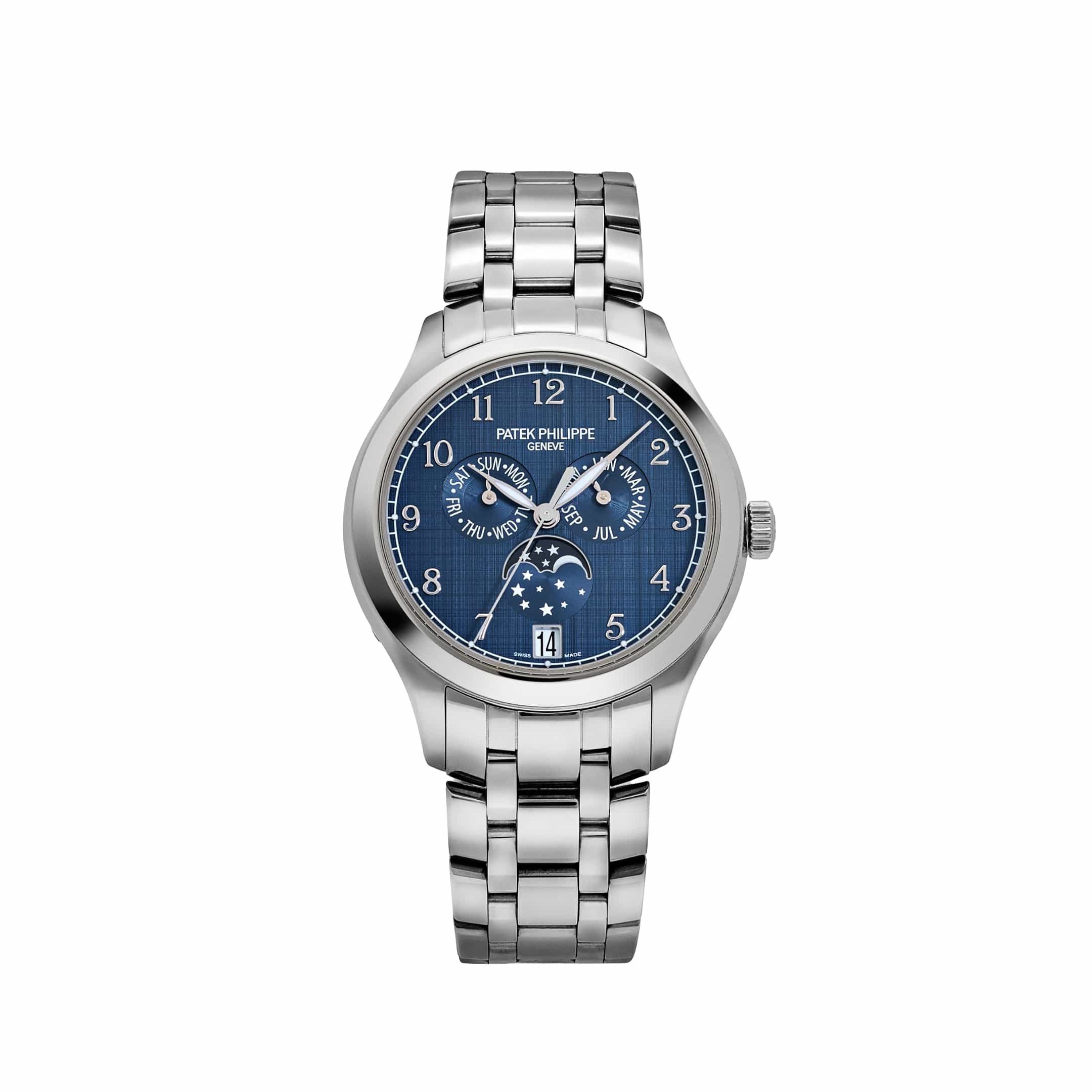 Patek Philippe Complications 4947/1A-001 Annual Calendar Moon Phases Stainless Steel Blue Dial