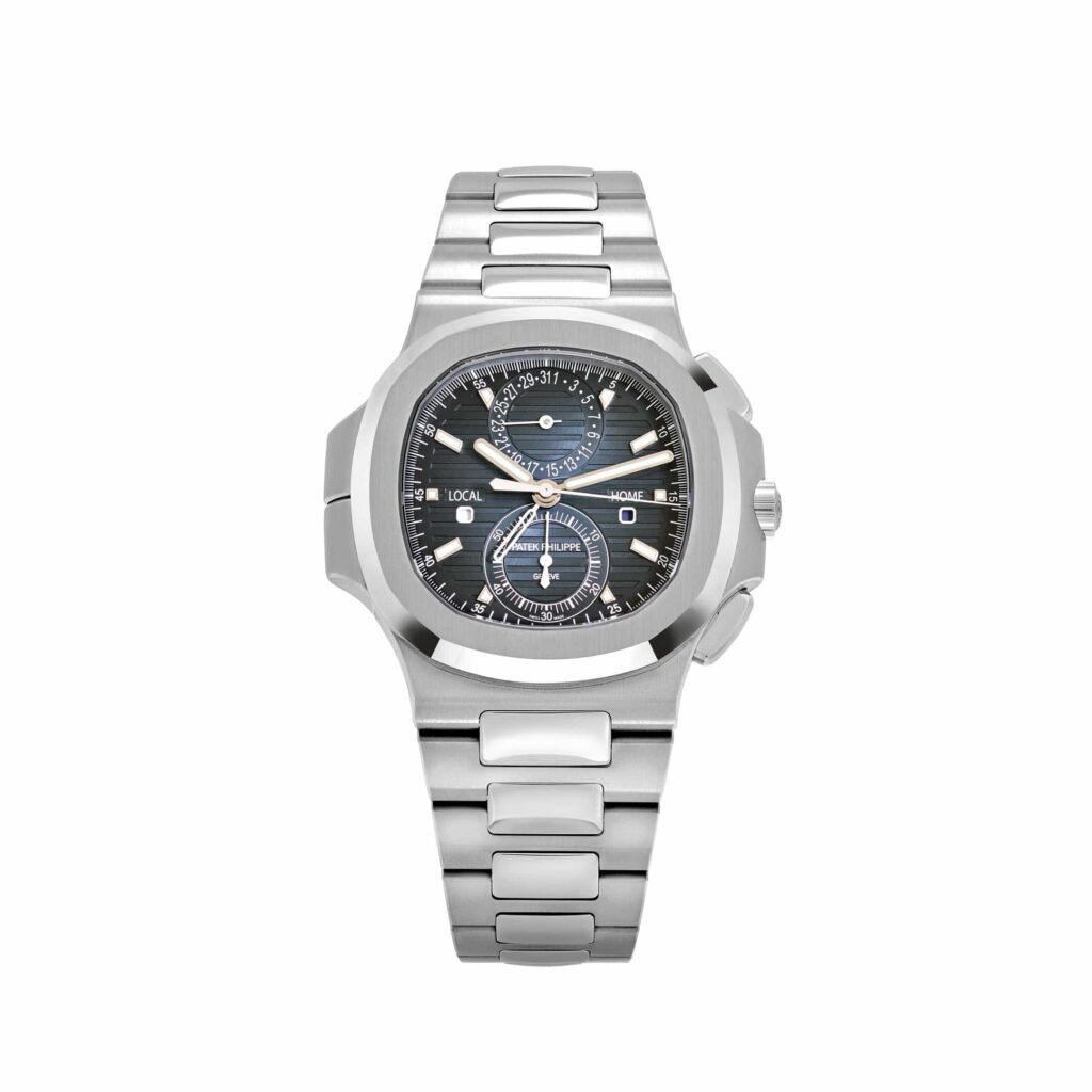 Patek Philippe Nautilus 5990/1A-011 ‘Travel Time’ Flyback Chronograph Stainless Steel Blue Dial