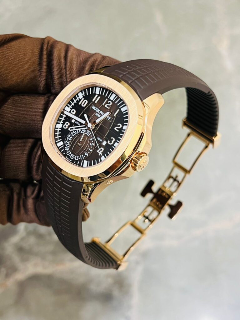 Patek Philippe Aquanaut 5164R-001 Travel Time Rose Gold Brown Dial
