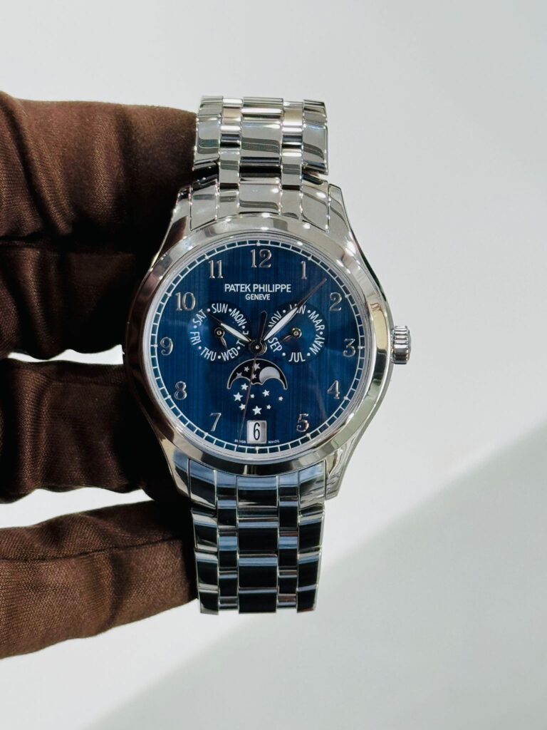 Patek Philippe Complications 4947/1A-001 Annual Calendar Moon Phases Stainless Steel Blue Dial