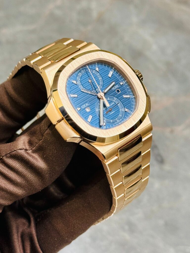 Patek Philippe Nautilus 5990/1R-001 Travel Time Flyback Chronograph Rose Gold Blue Dial (2025)