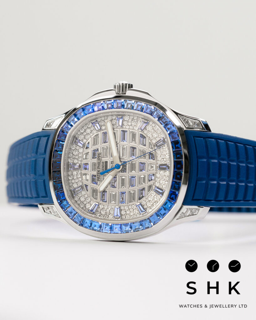 Patek Philippe Aquanaut Luce 5268/461G-001 White Gold Diamond Blue Sapphire Dial