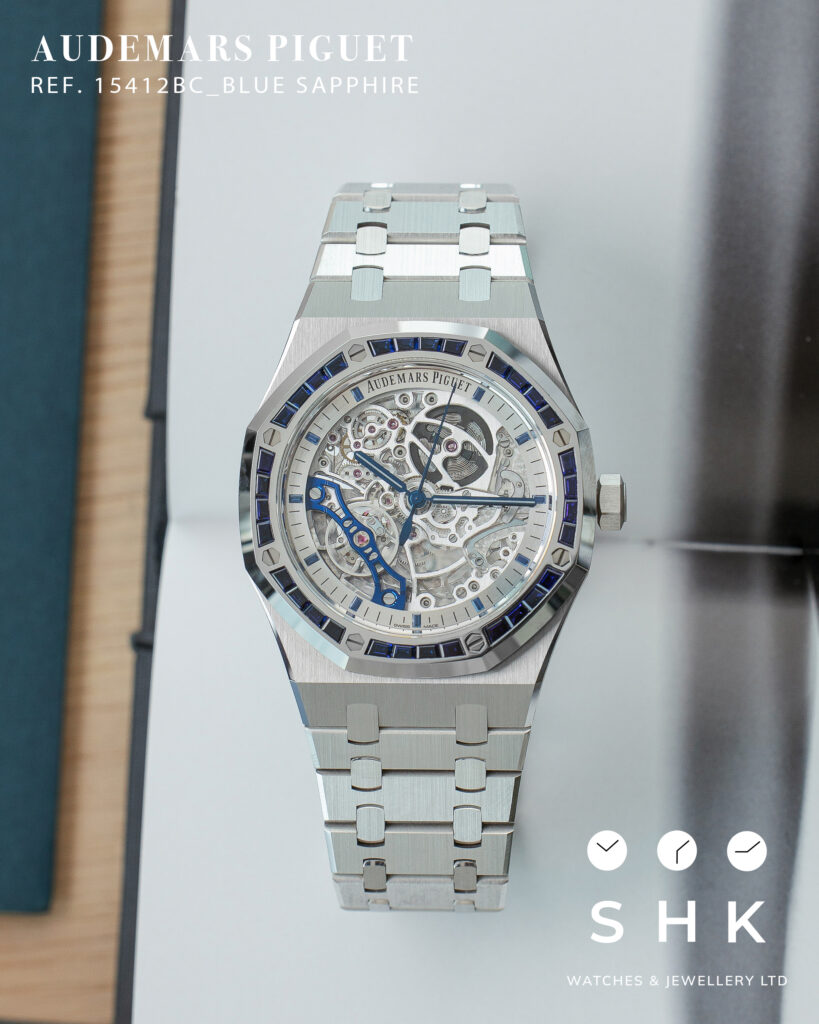 Audemars Piguet Royal Oak Double Balance Wheel 15412BC Openworked White Gold Sapphire Bezel Japan Edition