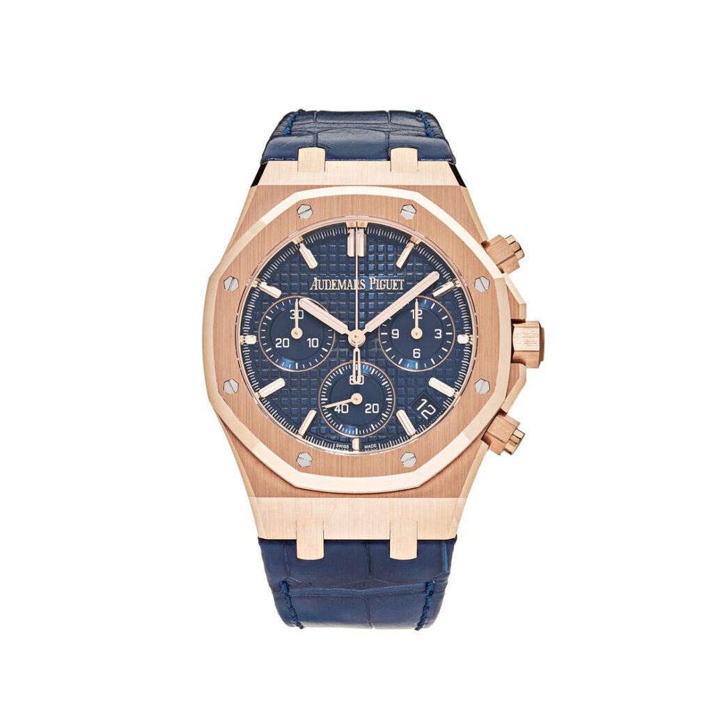 Audemars Piguet Royal Oak 26240OR Chronograph ’50th Anniversary’ Rose Gold Blue Dial