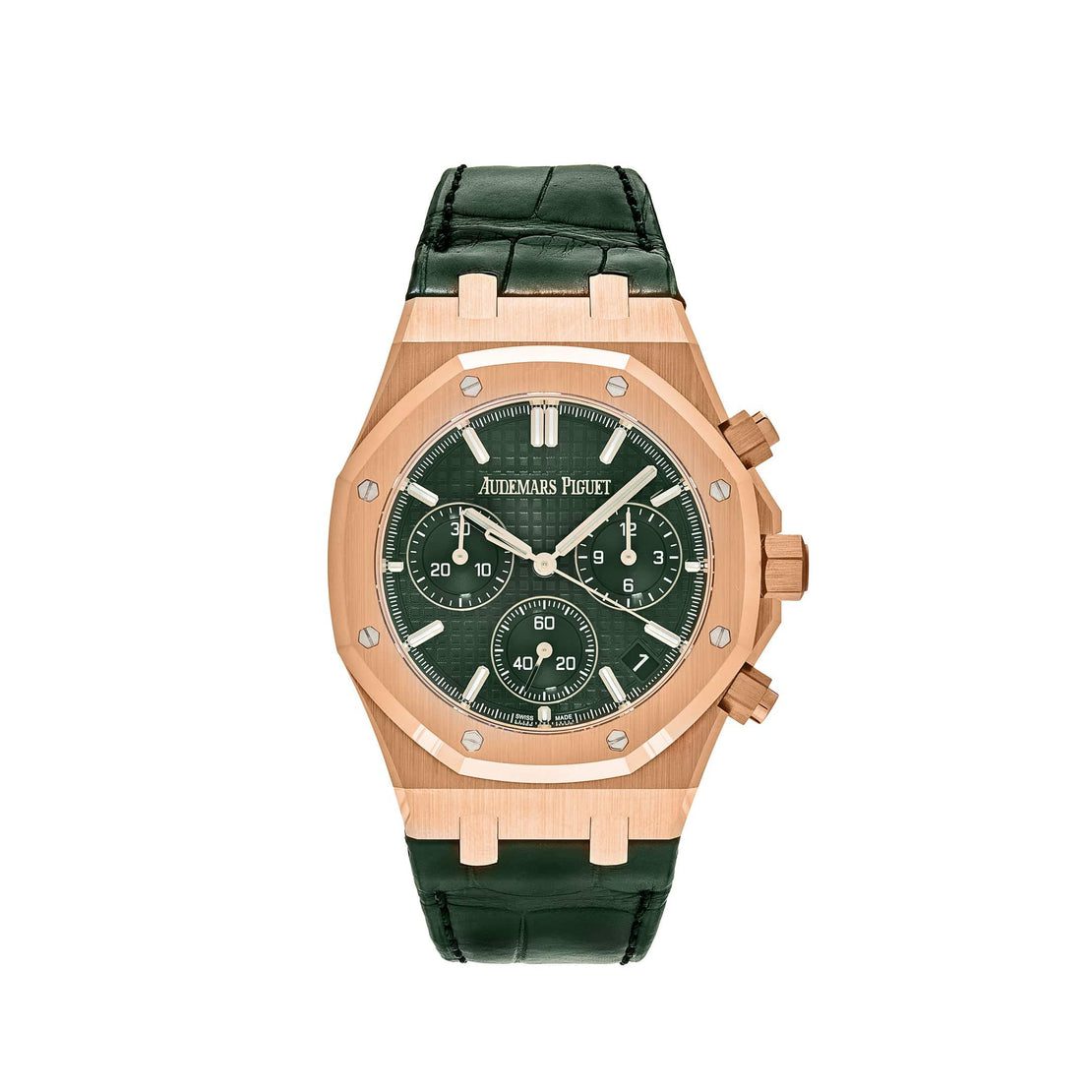 Audemars Piguet Royal Oak 26240OR Chronograph Rose Gold Green Dial