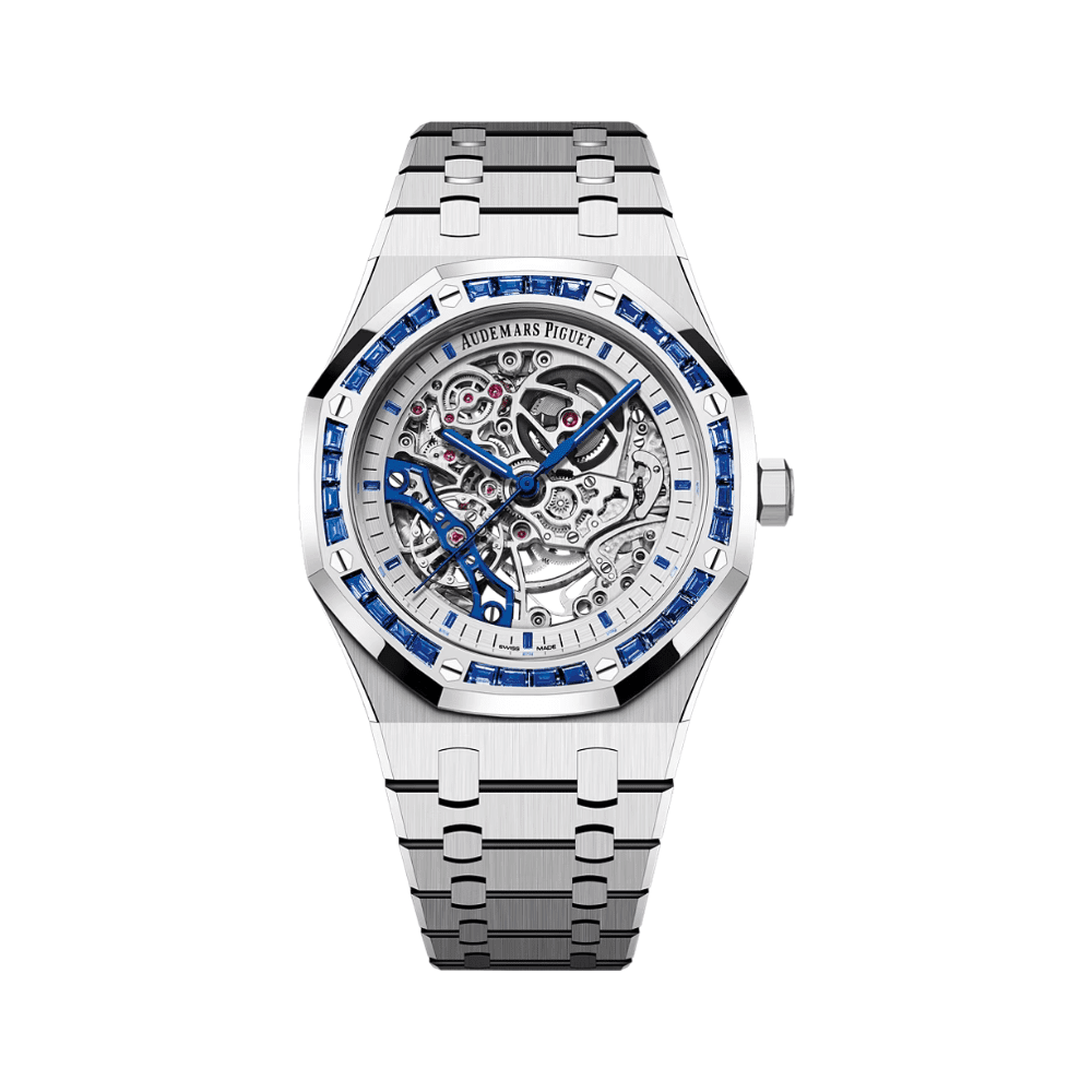 Audemars Piguet Royal Oak Double Balance Wheel 15412BC Openworked White Gold Sapphire Bezel Japan Edition