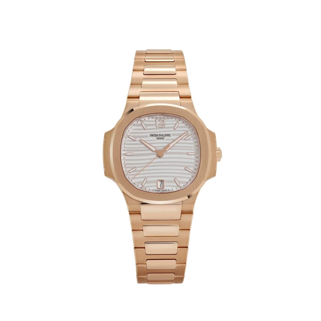 Patek Philippe Nautilus 7118/1R-001 ‘Ladies’ Automatic Rose Gold Silvery Opaline Dial