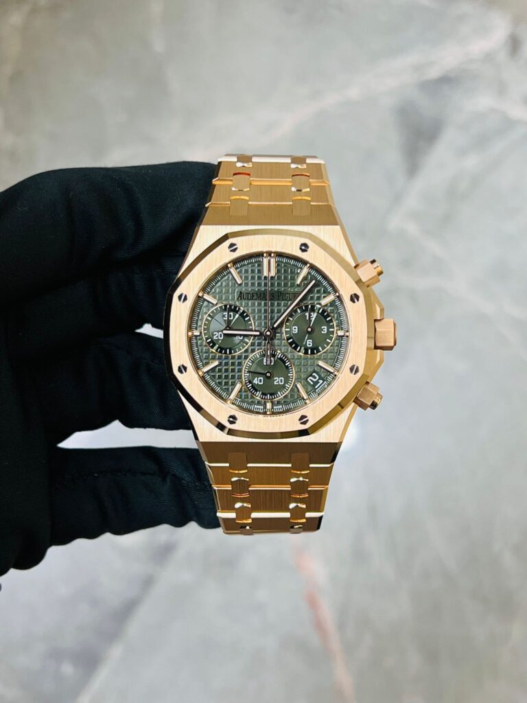 Audemars Piguet Royal Oak 26240OR Chronograph Rose Gold Khaki Green Dial