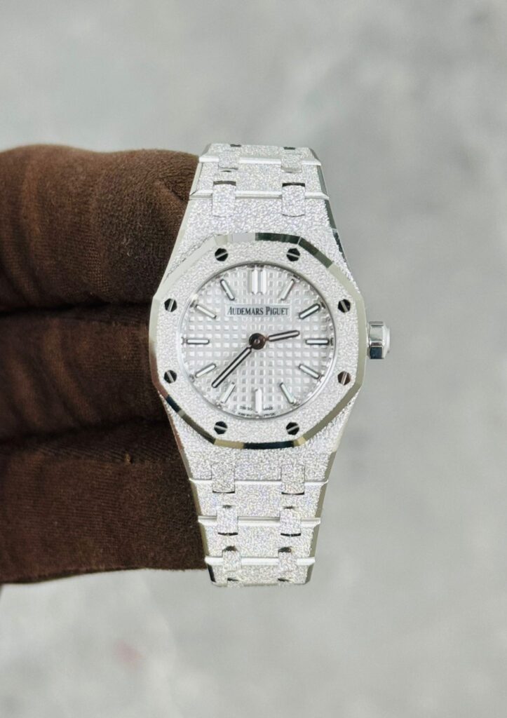 Audemars Piguet Royal Oak 67630BC ‘Mini’ Frosted White Gold Quartz
