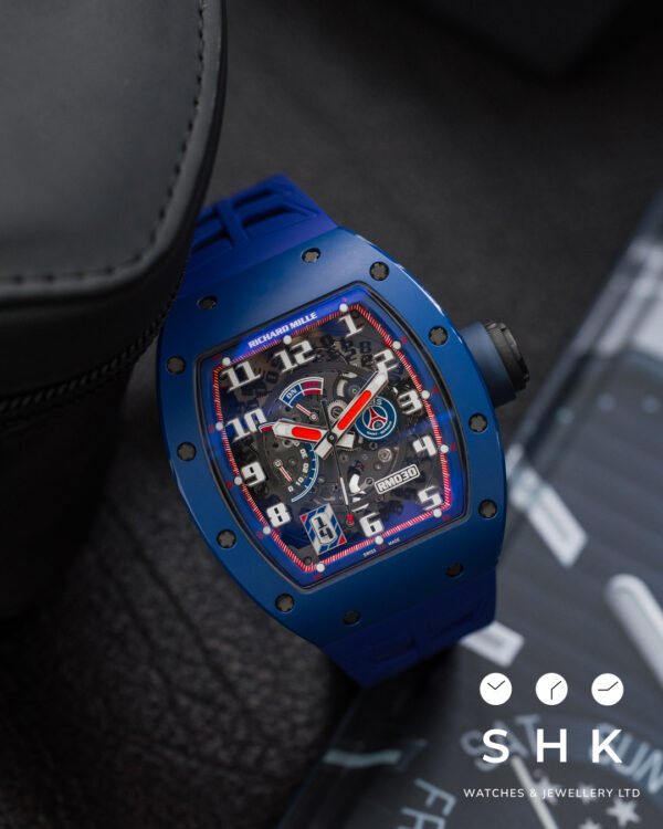 Richard Mille RM 30 PSG Blue Ceramic 2018 Ltd 100 Full Set - Image 4
