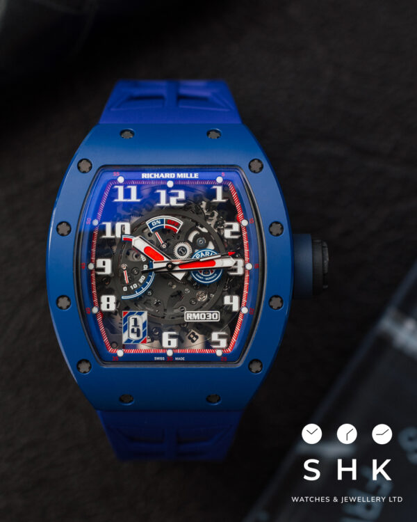Richard Mille RM 30 PSG Blue Ceramic 2018 Ltd 100 Full Set