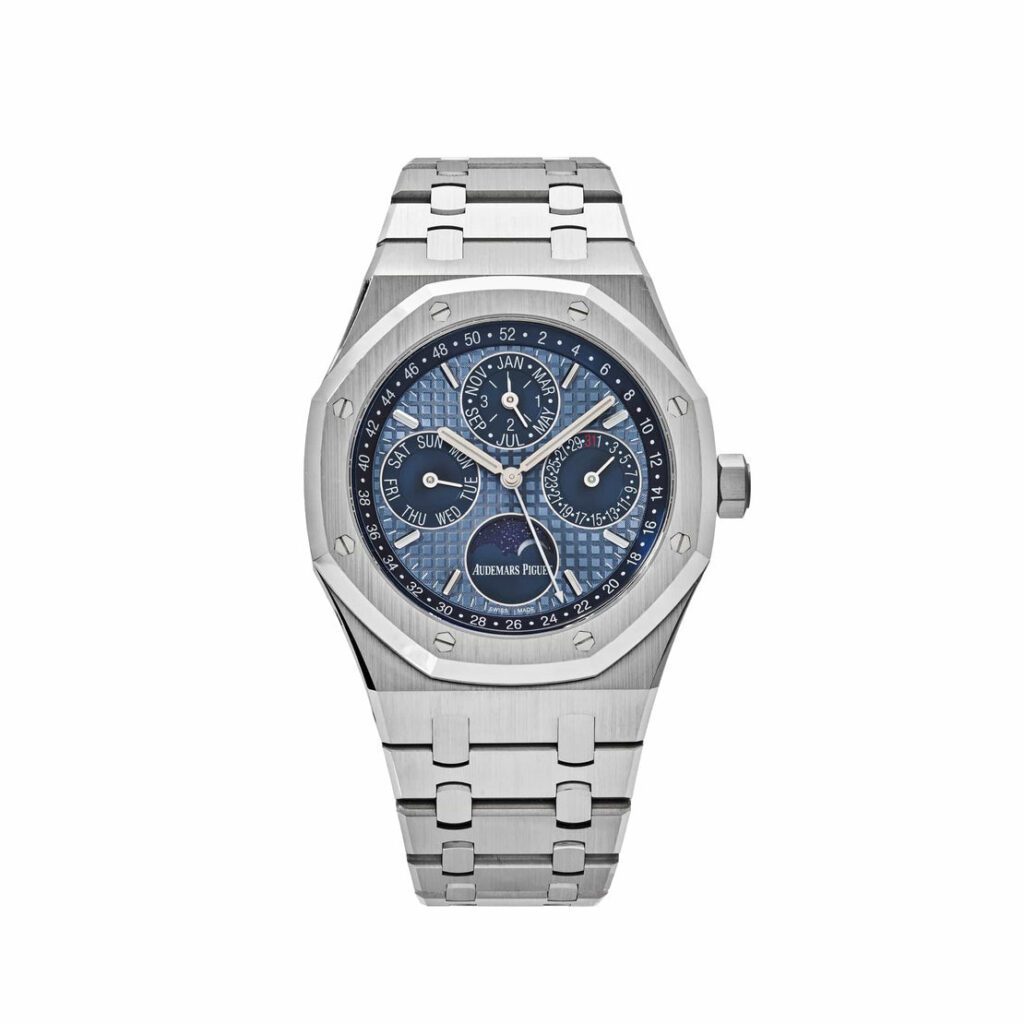 Audemars Piguet Royal Oak Perpetual Calendar Stainless Steel 41mm Blue 26574ST