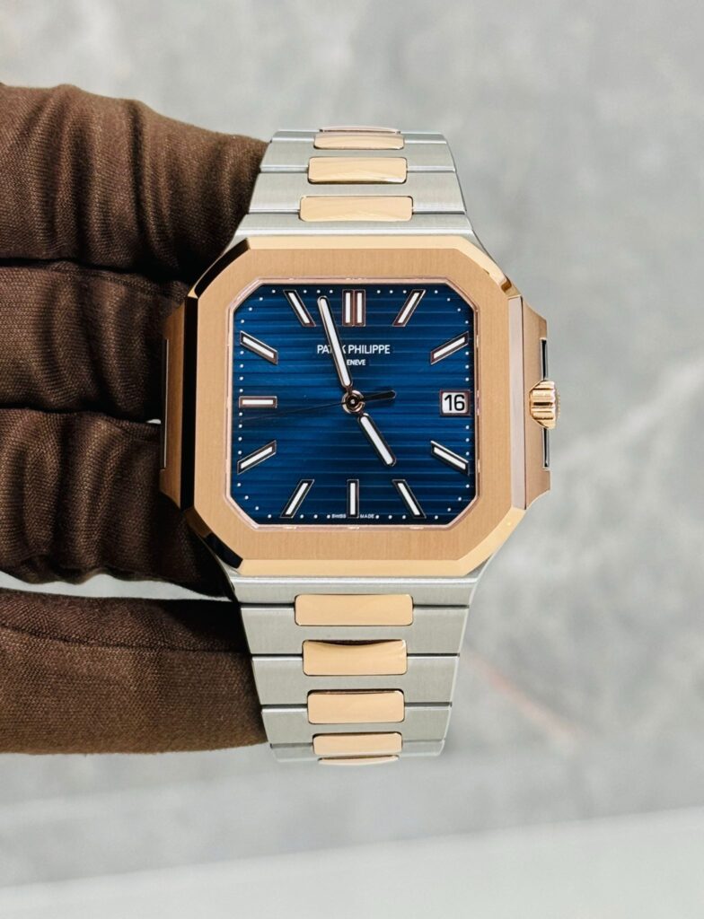 Patek Philippe Cubitus 5821/1AR-001 Stainless Steel Rose Gold Blue Dial