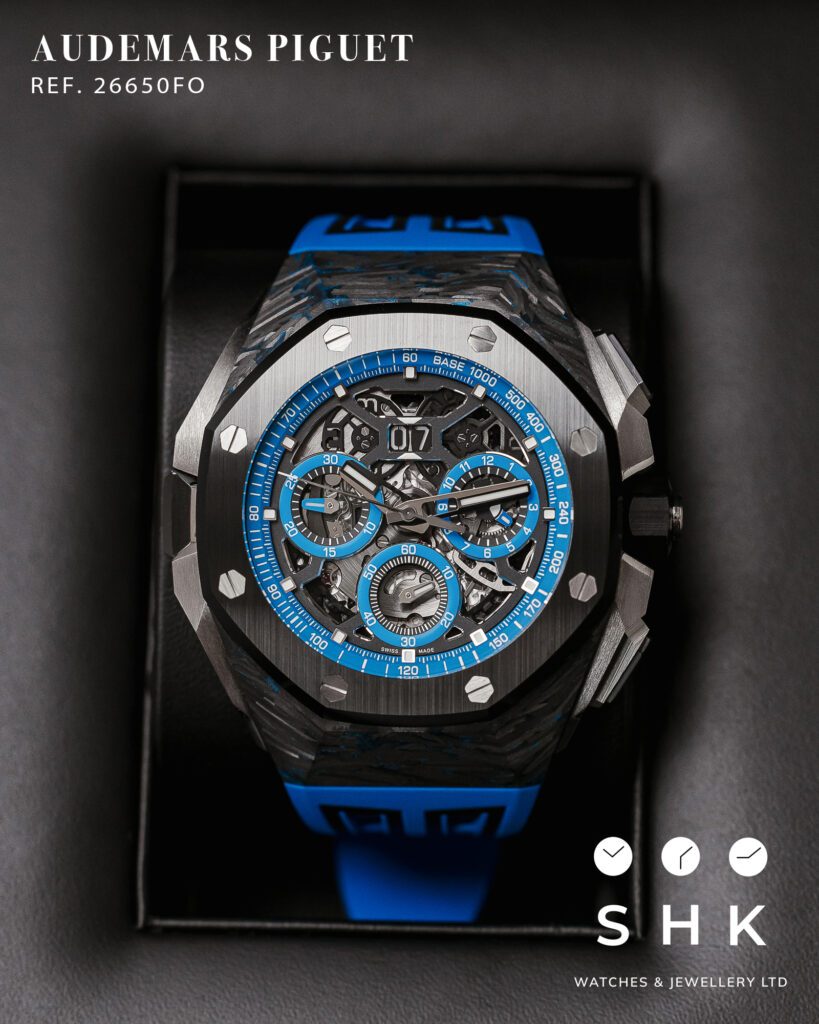 Audemars Piguet Royal Oak Concept 26650FO Split-Seconds Chronograph GMT Large Date CFT Carbon Openworked Dial