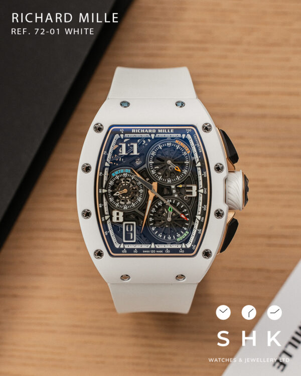 Richard Mille RM 72-01 WHITE CREAMIC 2023 NEW FULL SET.