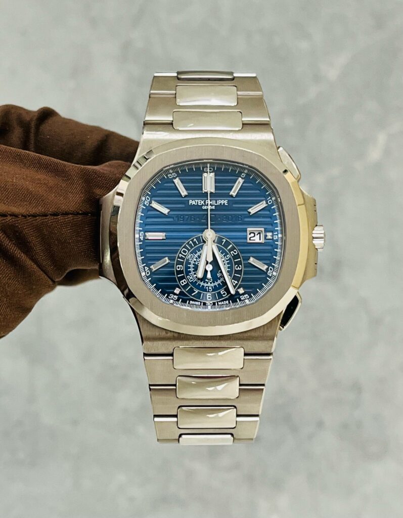 Patek Philippe Nautilus 5976/1G-001 ’40th Anniversary’ Chronograph White Gold Blue Diamond Dial Limited Edition
