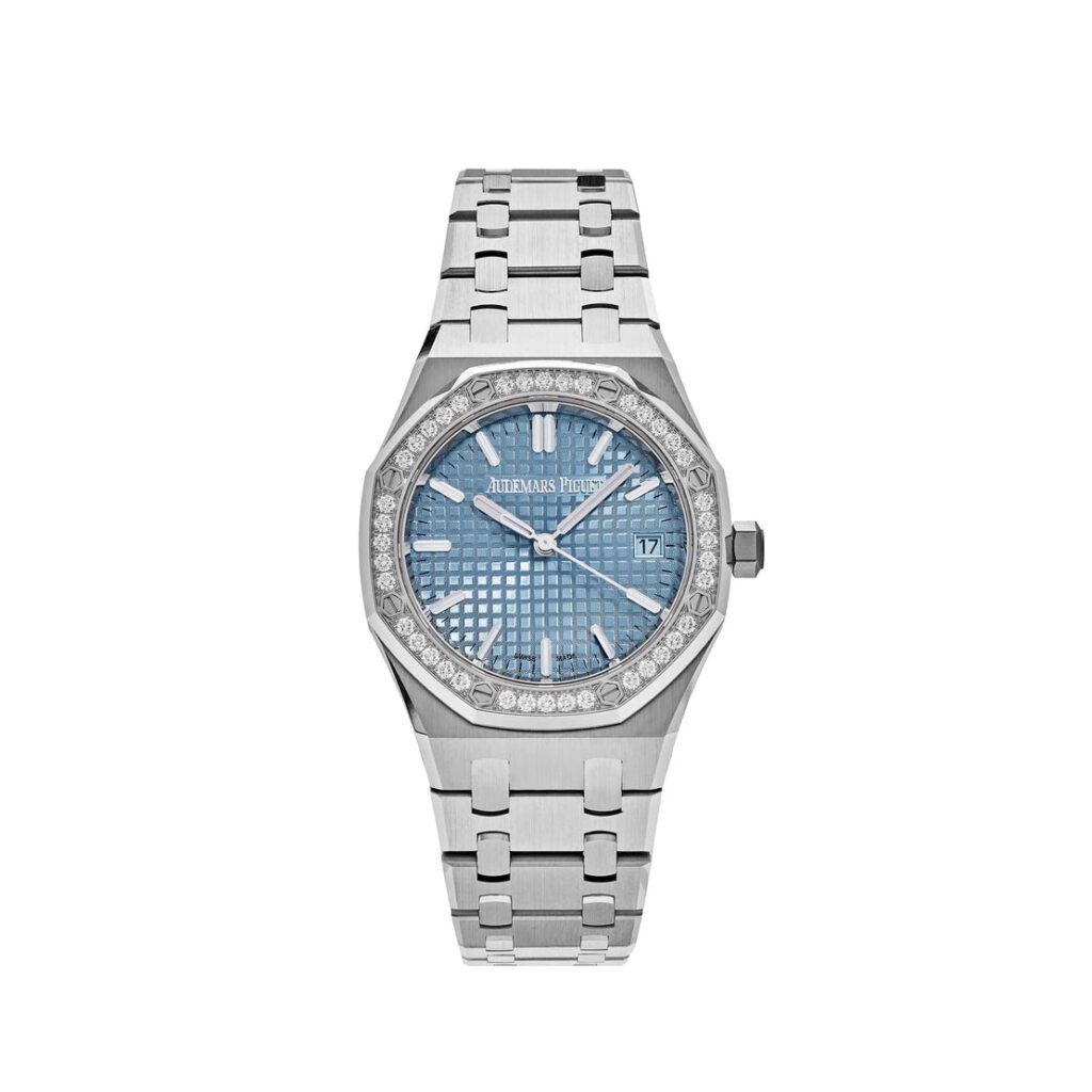 Audemars Piguet Royal Oak 77451ST ‘Ladies’ Stainless Steel Blue Dial Diamond Bezel
