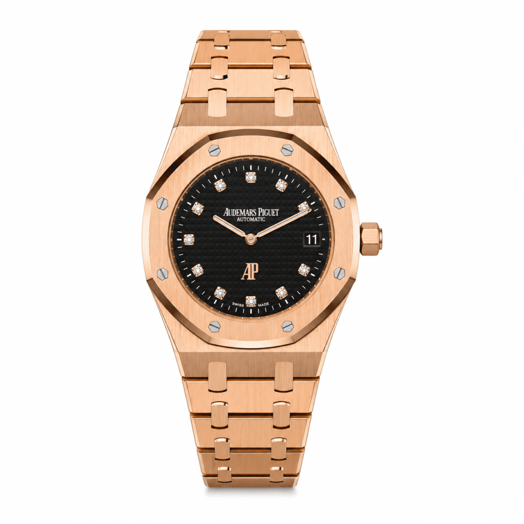 Audemars Piguet Royal Oak Jumbo Extra-Thin Rose Gold 39mm Black Diamond Dial 15207OR