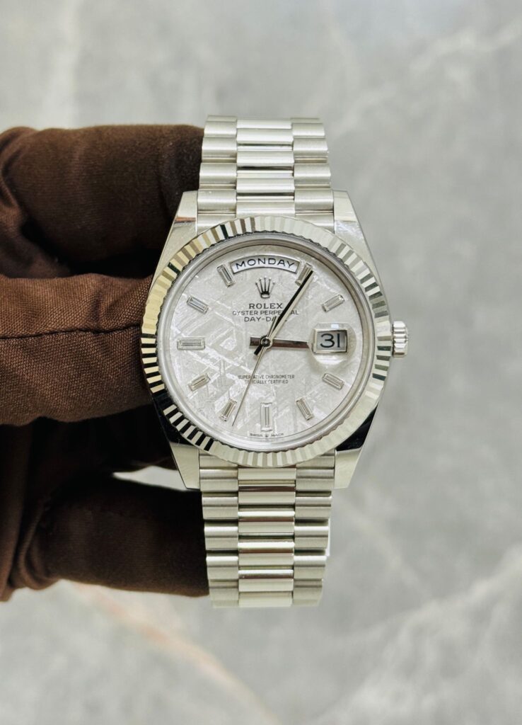 Rolex Day-Date 40 228236 Mete White Roman Numerals Dial