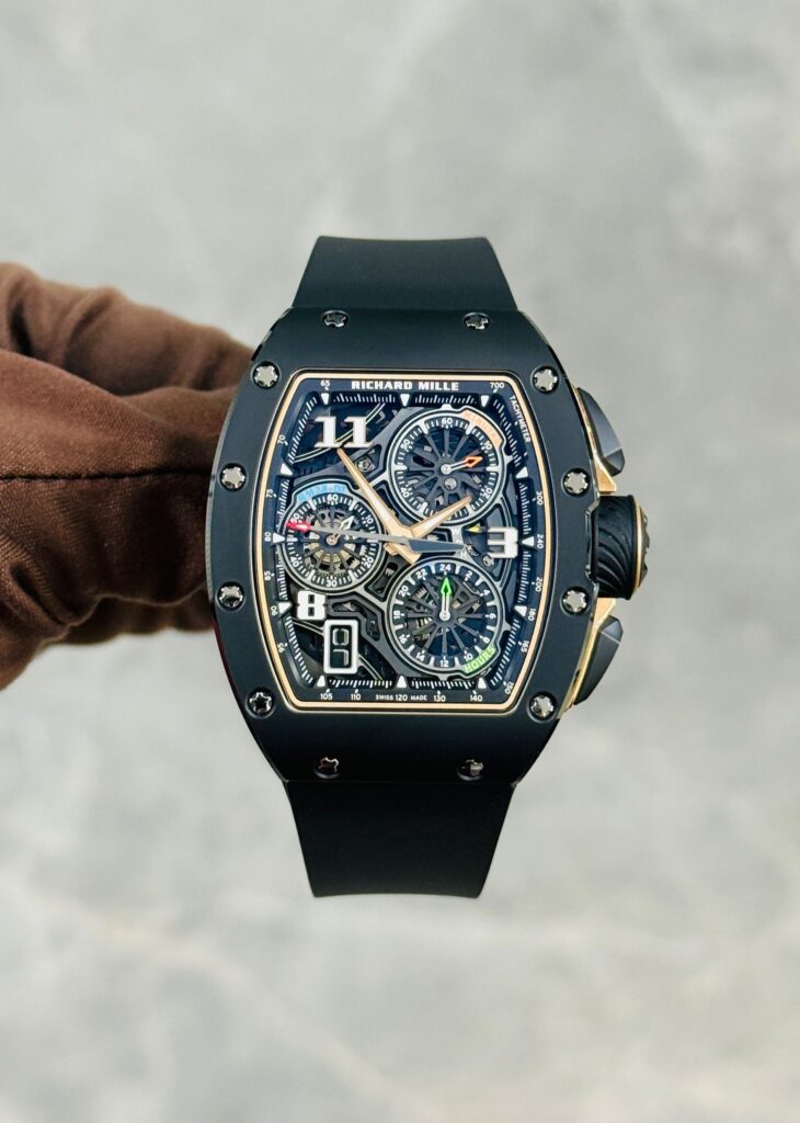 Richard Mille RM 72-01 Lifestyle In-House Chronograph Black Ceramic Rose Gold