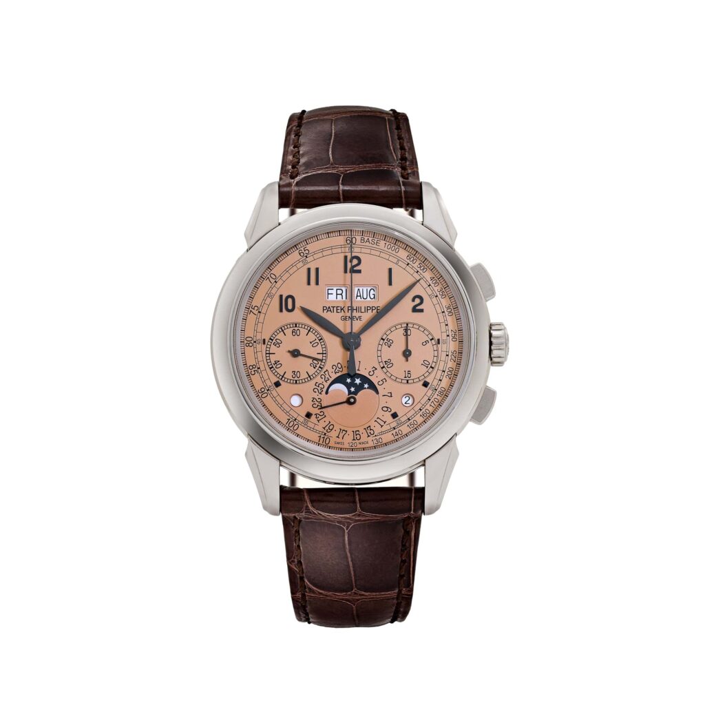 Patek Philippe Grand Complications 5270P-001 Perpetual Calendar Chronograph Platinum Salmon Dial
