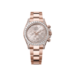 Rolex Cosmograph Daytona 126595TBR in rose gold with Sundust diamond dial and diamond bezel