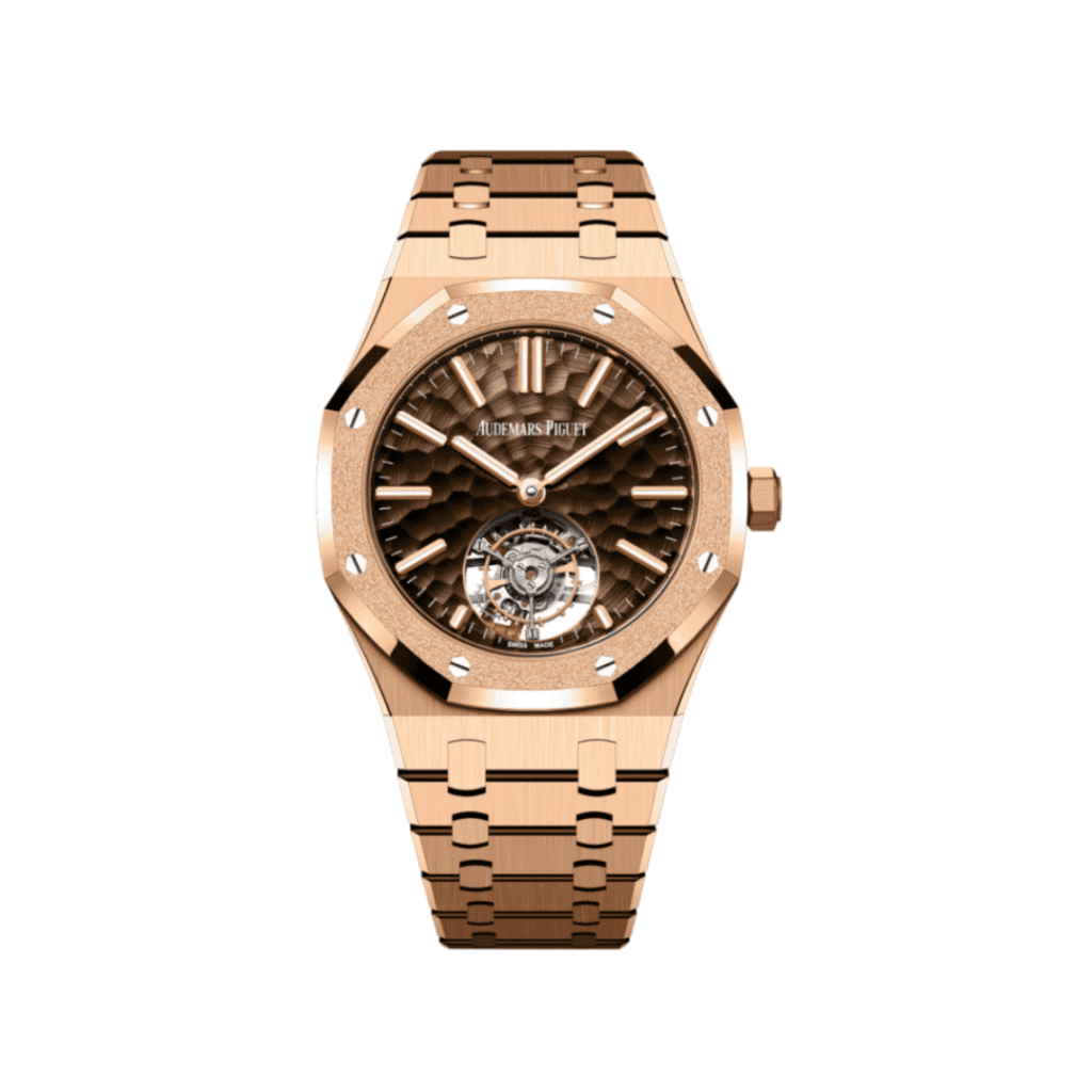 Audemars Piguet Royal Oak 26730OR Selfwinding Tourbillon Rose Gold Brown Dial