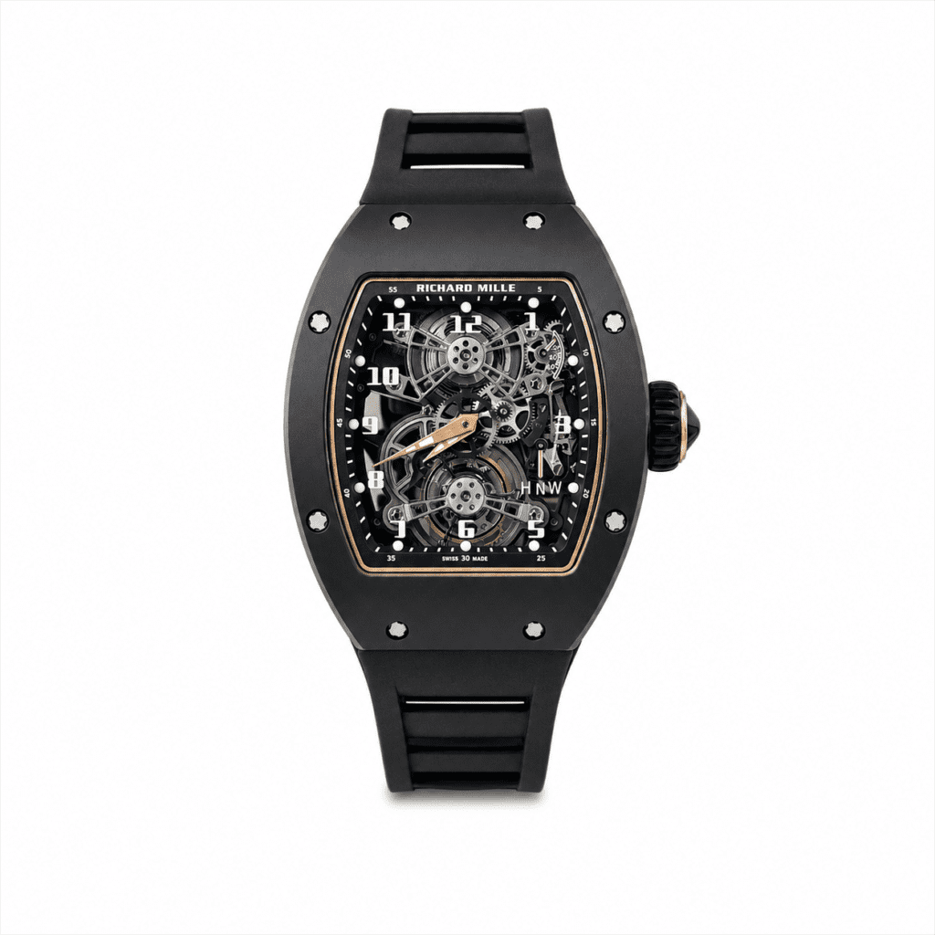 Richard Mille RM 17-01 Black Ceramic Rose Gold Manual Wind Tourbillon