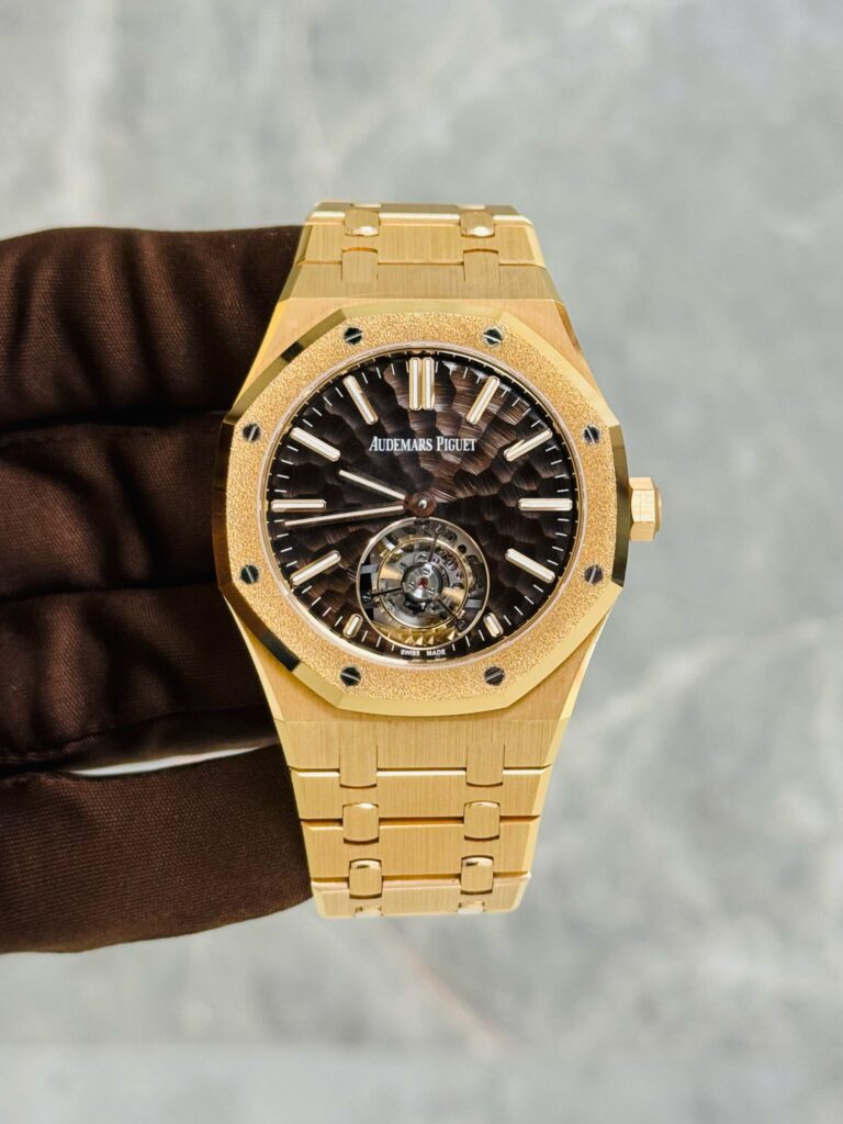 Audemars Piguet Royal Oak 26730OR Selfwinding Tourbillon Rose Gold Brown Dial