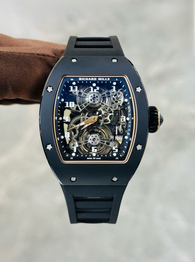 Richard Mille RM 17-01 Black Ceramic Rose Gold Manual Wind Tourbillon