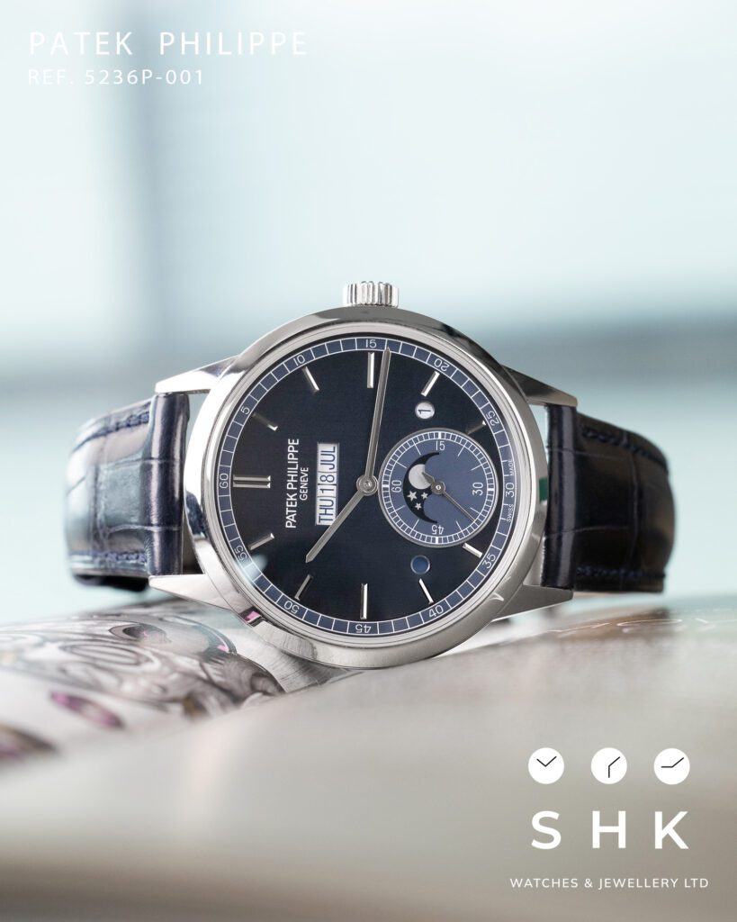Patek Philippe Grand Complications 5236P-001 In-Line Perpetual Calendar Platinum Dial