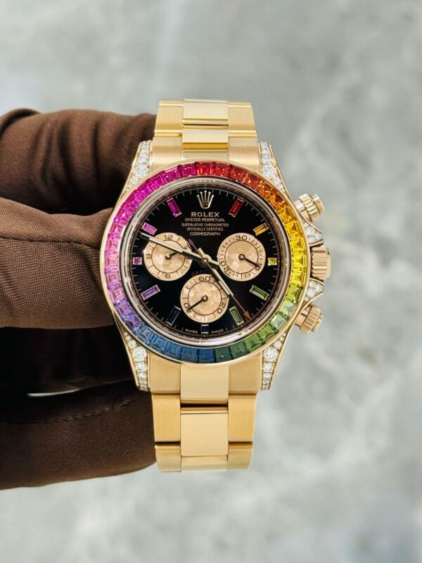 ROLEX 116595RBOW RAINBOW 2018 USED FULL SET.
