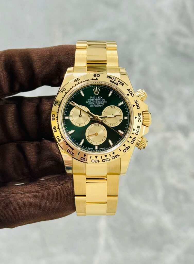 Rolex Daytona 126508 ‘John Mayer 2.0’ Yellow Gold Bright Green and Golden Dial