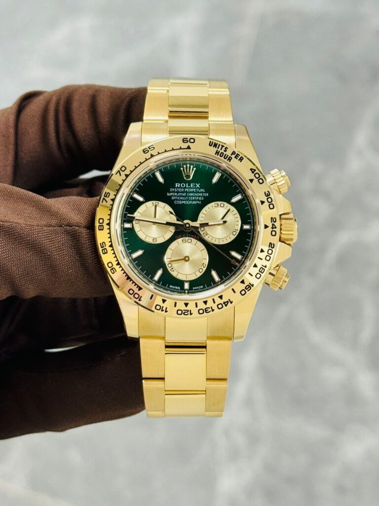 Rolex Daytona 126508 ‘John Mayer 2.0’ Yellow Gold Bright Green and Golden Dial