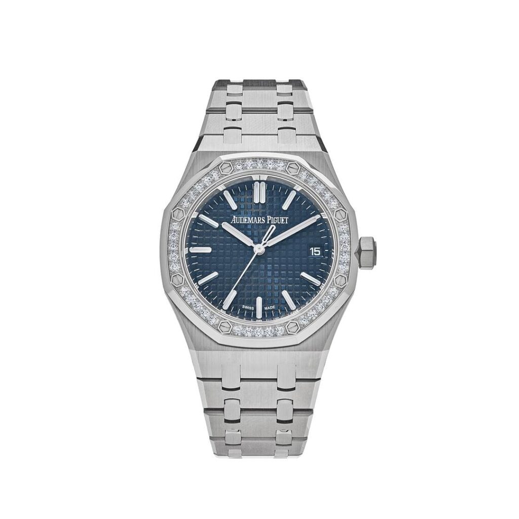 Audemars Piguet Royal Oak Selfwinding 15551ST Blue Dial Diamond Bezel