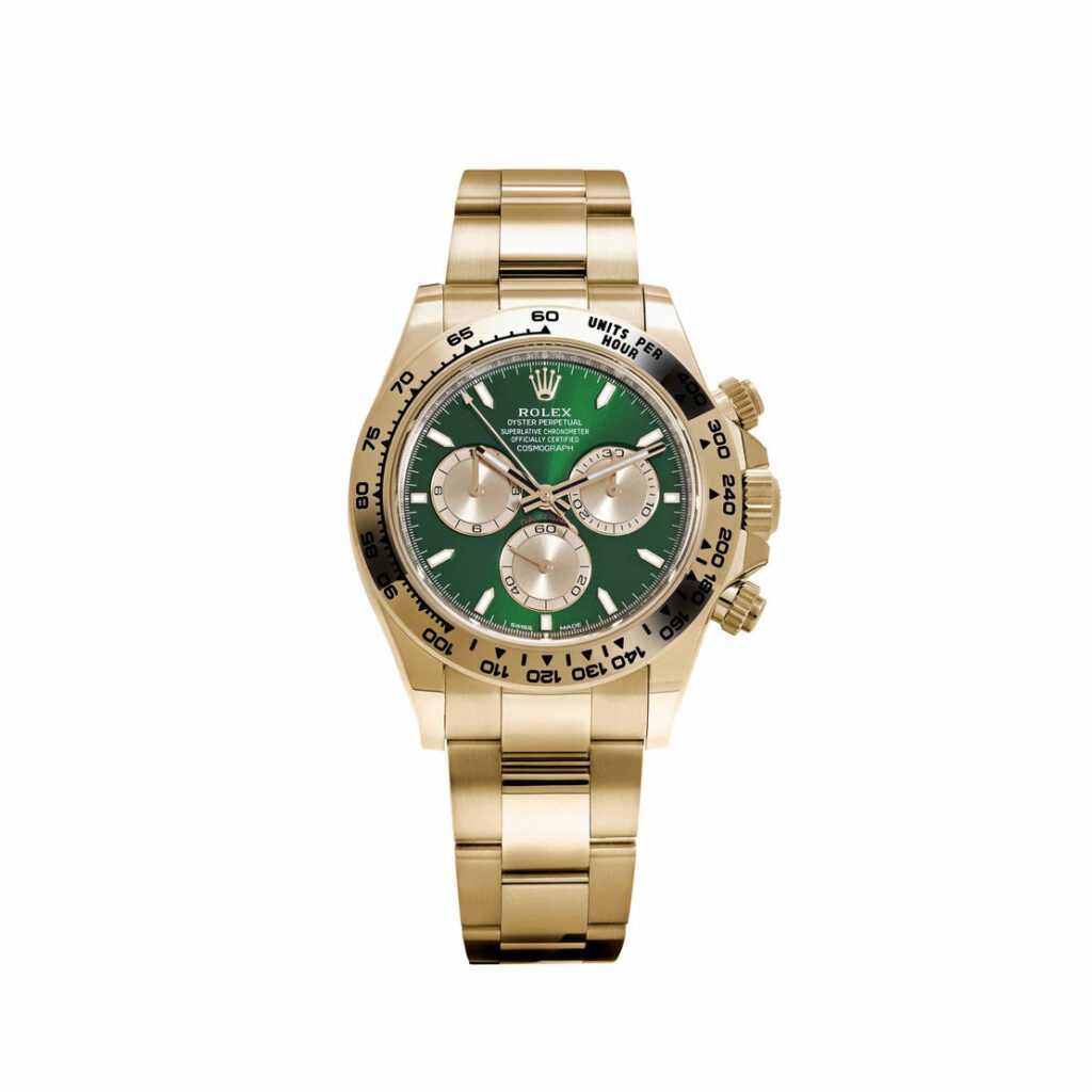 Rolex Daytona 126508 ‘John Mayer 2.0’ Yellow Gold Bright Green and Golden Dial