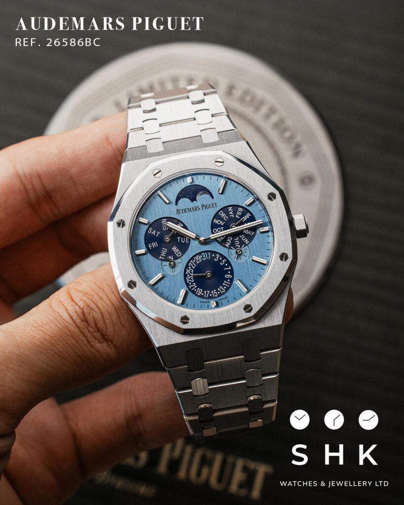 Audemars Piguet Royal Oak 26586BC Perpetual Calendar RD2 Ultra-Thin “Luminary” White Gold Light Blue Limited Edition of 25