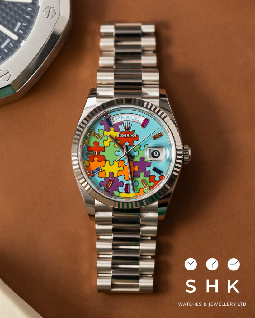 Rolex Day-Date 36 128239 ‘Emoji Puzzle’ White Gold