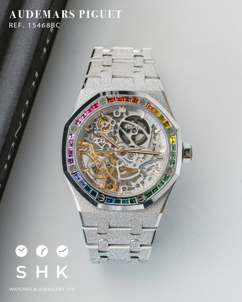 Royal Oak 15468BC Frosted Gold Double Balance Wheel Openworked